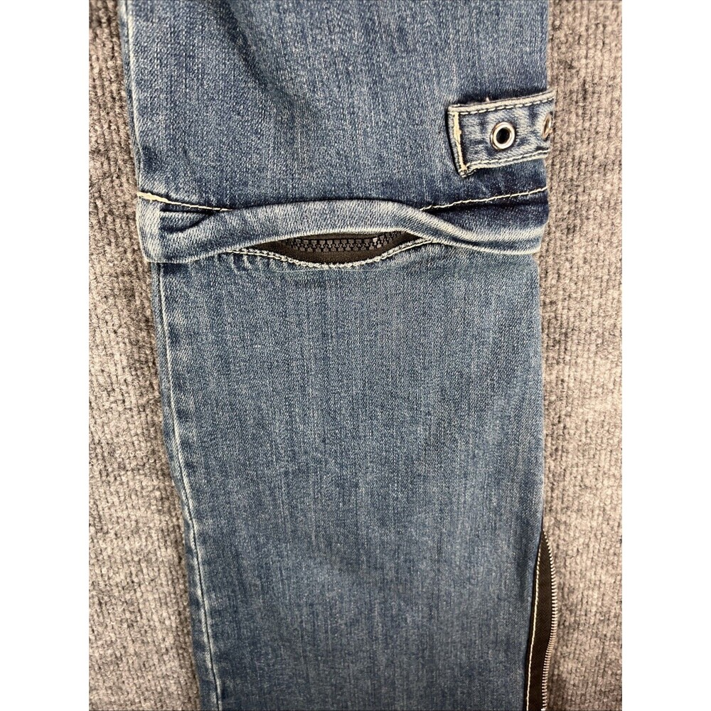 NWT Tripp NYC DS4966 Low Rise Grommet Zipper Punk Goth Denim Jeans Indigo - Picture 11 of 15